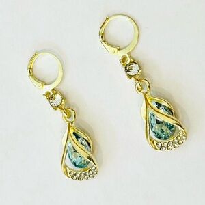 Droplet Shape Dangle Earrings Elegant Simple Style